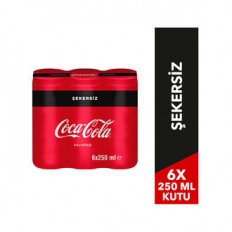 Coca Cola Şekersiz 6X250Ml Kutu