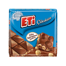Eti Çifte Kavrulmuş Fındıklı Sütlü Çikolata